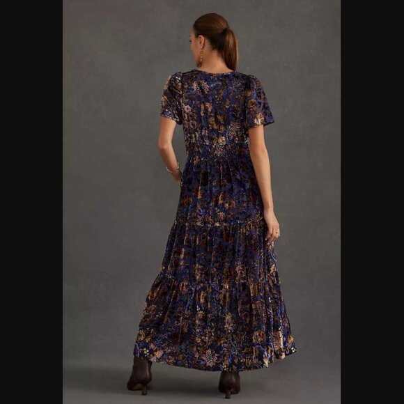 S Petite By Anthropologie The Somerset maxi dress: velvet edition SP - Picture 12 of 12